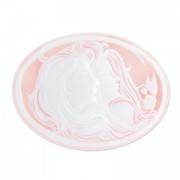 Camée résine 40x30 mm Light Rose x1|raw }}