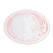 Camée résine 40x30 mm Light Rose x1