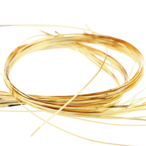 Fil de lame brillant 1 mm - Doré x4gr