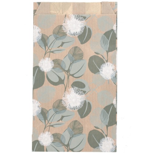 Pochette en papier 12x4.5x19.5 cm - motif Eucalyptus - Vert x1