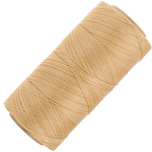 Bobine de fil ciré Linhasita pour micro macramé 0.35 mm - Golden Beige (602) x448m