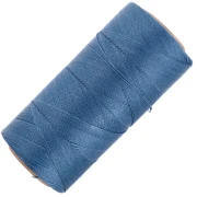 Bobine de fil ciré Linhasita pour micro macramé 0.35 mm - Denim Blue (119) x448m
