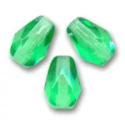 Perles poires facettées 7x5 mm - Peridot x25