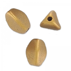 Perles en verre tchèque Pinch Beads 5x3 mm Golden Mat  x50