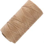 Bobine de fil métallisé ciré Linhasita pour macramé 1.4 mm - Cinnamon (PALHA) x130m