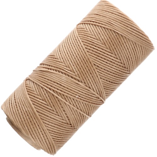 Bobine de fil plat ciré Linhasita pour macramé 1.4 mm - Cinnamon (PALHA) x130m