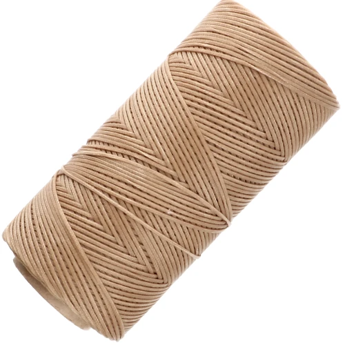 Bobine de fil plat ciré Linhasita pour macramé 1.4 mm - Cinnamon (PALHA) x130m