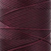 Bobine de fil plat ciré Linhasita pour macramé 1.4 mm - Cherry Black (630) x130m