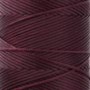 Bobine de fil plat ciré Linhasita pour macramé 1.4 mm - Cherry Black (630) x130m