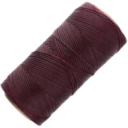 Bobine de fil métallisé ciré Linhasita pour macramé 1.4 mm - Currant (632) x130m