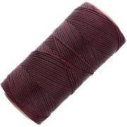 Bobine de fil plat ciré Linhasita pour macramé 1.4 mm - Currant (632) x130m