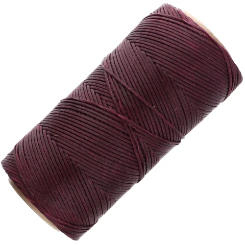 Bobine de fil plat ciré Linhasita pour macramé 1.4 mm - Currant (632) x130m
