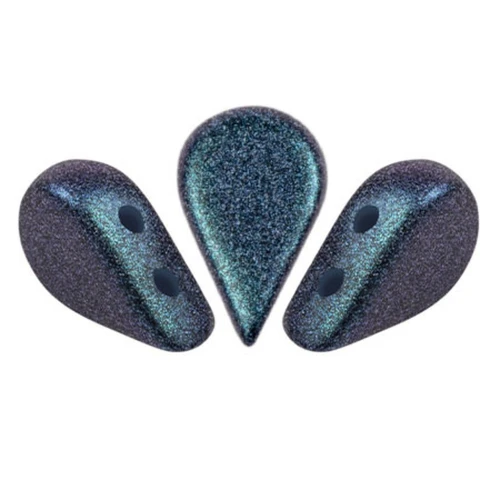 Perles en verre Amos® par Puca® 5x8 mm - Polynesian Blue x10g