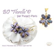 Perles en verre Amos® par Puca® 5x8 mm - Polynesian Dark Purple x10g