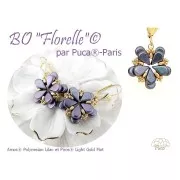 Perles en verre Amos® par Puca® 5x8 mm - Polynesian Dark Purple x10g