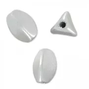 Perles en verre tchèque Pinch Beads 5x3 mm Silver Mat x50