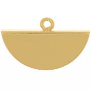 Embout pince demi-lune 18x11 mm - Doré x1