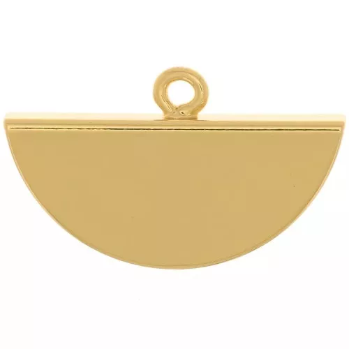 Embout pince demi-lune 18x11 mm - Doré x1