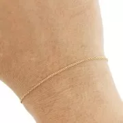 Chaîne maille Forçat 1.1 mm - Acier inoxydable 316L Doré x50cm