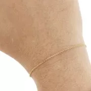 Chaîne maille Forçat limée 1.1 mm - Acier inoxydable 316L Doré x50cm