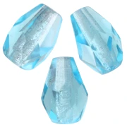 Perles poires facettées 7x5 mm - Aquamarine x25