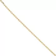 Chaîne maille Forçat limée 2.6 mm - Acier inoxydable 316L Doré x50cm