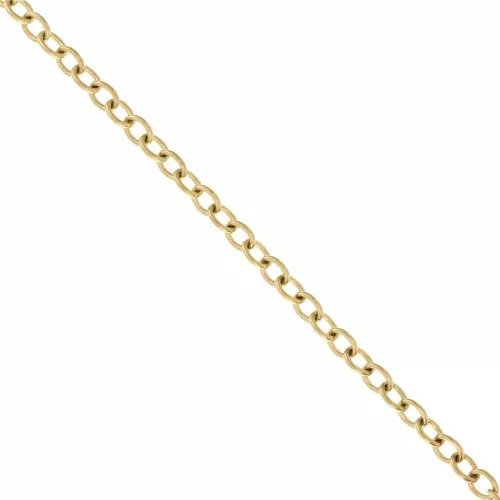 Chaîne maille Forçat 5 mm - Acier inoxydable 316L Doré x50cm