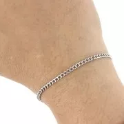 Chaîne maille Gourmette limée 2.7 mm - Acier inoxydable 316L x1m