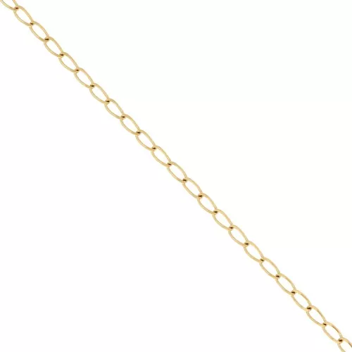 Chaîne maille Cheval limée 3.3 mm - Acier inoxydable 316L Doré x50cm