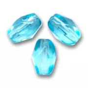 Olives facettées  6x4 mm Aquamarine  x25
