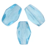 Perles olives facettées 6x4 mm - Aquamarine x25