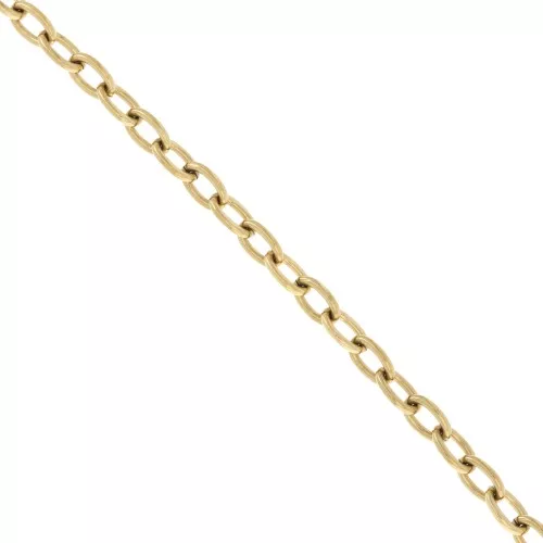 Chaîne maille Forçat 6.3 mm - Acier inoxydable 316L Doré x50cm