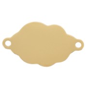 Intercalaire nuage 2 anneaux 20x11 mm - Acier inoxydable 304 Doré x1 |raw }}