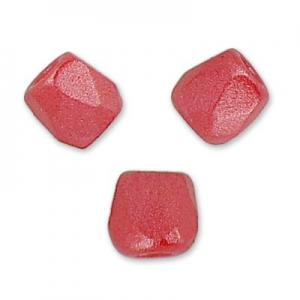 Facettes 2 mm - Alabaster Pastel Dark Coral x50