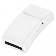 Fermoir aimanté 20x12 mm pour lacet 10 mm Placage Argent fin vieilli x1