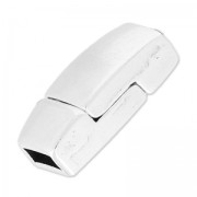 Fermoir aimanté 17x8 mm pour lacet 5 mm Placage Argent fin vieilli x1|raw }}