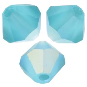 Perles toupies Preciosa - Rondelle Bead 5 mm - Blue Zircon AB Matt x12