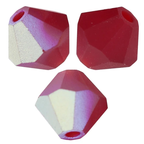 Perles toupies Preciosa - Rondelle Bead 5 mm - Siam AB Matt x12