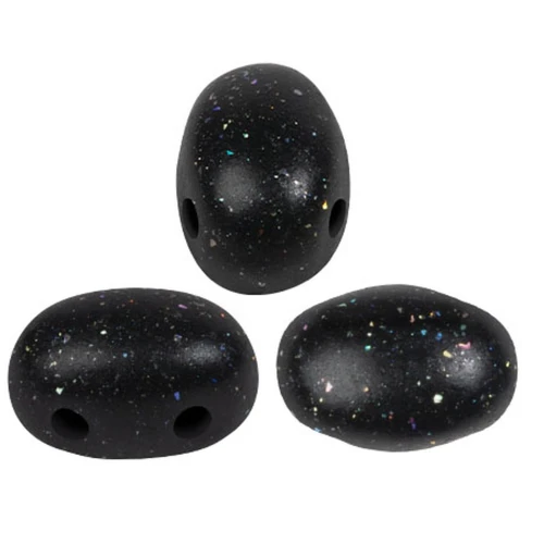 Perles en verre Samos® par Puca® 5x7 mm Constellation Black x10g