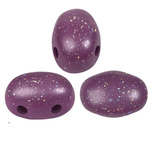 Perles en verre Samos® par Puca® 5x7 mm Constellation Dark Magenta x10g