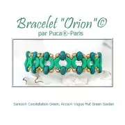 Perles en verre Samos® par Puca® 5x7 mm Constellation Green x10g