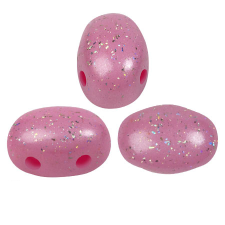 Perles en verre Samos® par Puca® 5x7 mm Constellation Persan Rose x10g