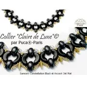 Perles en verre Samos® par Puca® 5x7 mm Constellation Persan Rose x10g