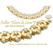 Perles en verre Samos® par Puca® 5x7 mm Constellation Persan Rose x10g