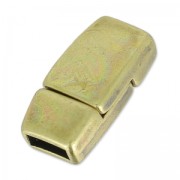 Fermoir aimanté 17x8 mm pour lacet 5 mm bronze x1