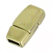 Fermoir aimanté 17x8 mm pour lacet 5 mm bronze x1