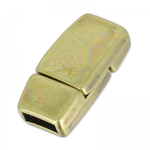 Fermoir aimanté 17x8 mm pour lacet 5 mm bronze x1