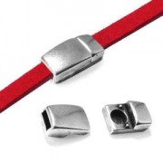 Fermoir aimanté 17x8 mm pour lacet 5 mm bronze x1