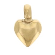 Breloques coeur 6x4mm - Acier inoxydable 304 Doré x2