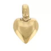 Breloques coeur 6x4mm - Acier inoxydable 304 Doré x2